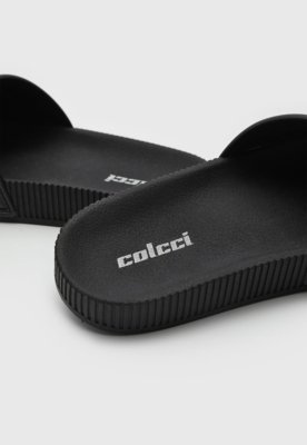 Chinelo Slide Colcci Logo Preto