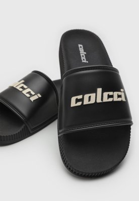 Chinelo Slide Colcci Logo Preto