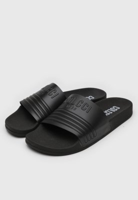 Chinelo Slide Colcci Logo Preto