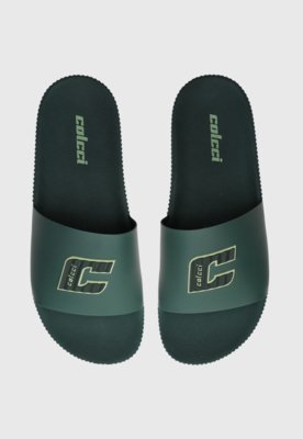 Chinelo Slide Colcci Logo Verde