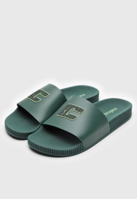 Chinelo Slide Colcci Logo Verde