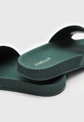 Chinelo Slide Colcci Logo Verde