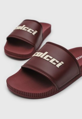 Chinelo Slide Colcci Logo Vinho
