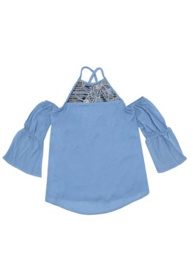 Menor preço em Blusa Colcci Fun Menina Lisa Azul
