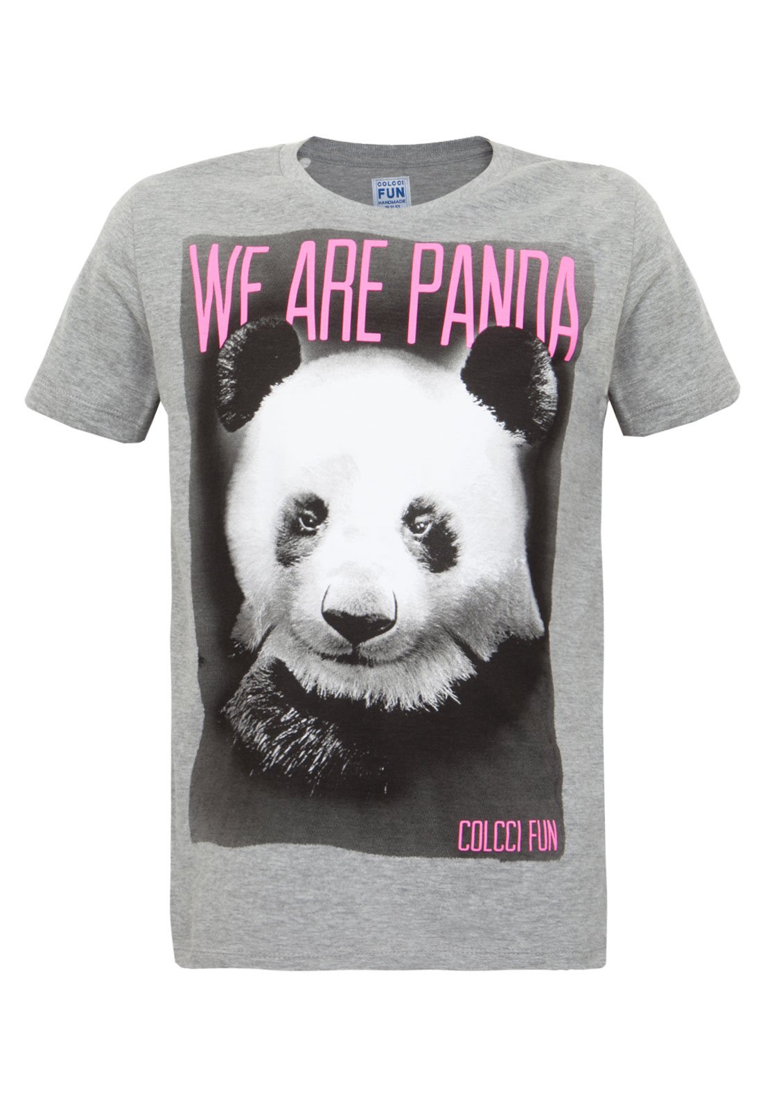 Camiseta Colcci Fun Slim Panda Cinza - Compre Agora