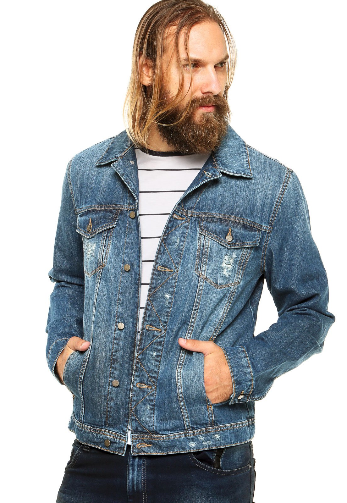jaqueta jeans masculina cavalera