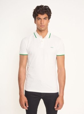 Polo Masculina com Frisos Contrastantes Colcci Off Shell