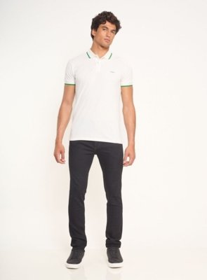 Polo Masculina com Frisos Contrastantes Colcci Off Shell