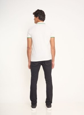Polo Masculina com Frisos Contrastantes Colcci Off Shell