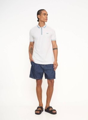 Polo Masculina com Zíper e Gola Retilínea Colcci Off Shell