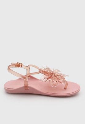 Rasteira Feminina Colcci Detalhe Floral Rosa