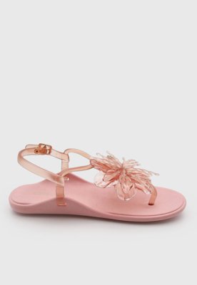 Rasteira Feminina Colcci Detalhe Floral Rosa