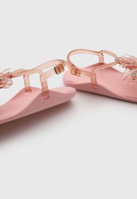 Rasteira Feminina Colcci Detalhe Floral Rosa