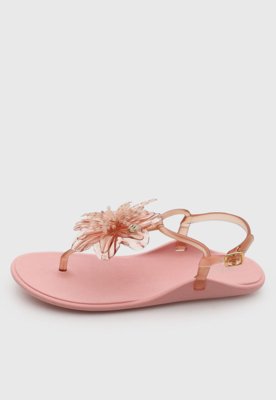 Rasteira Feminina Colcci Flor Rosa