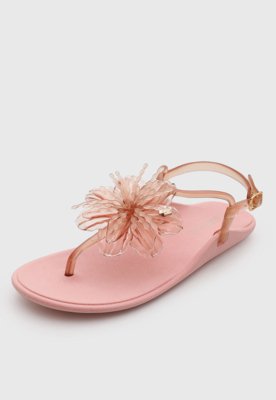 Rasteira Feminina Colcci Flor Rosa