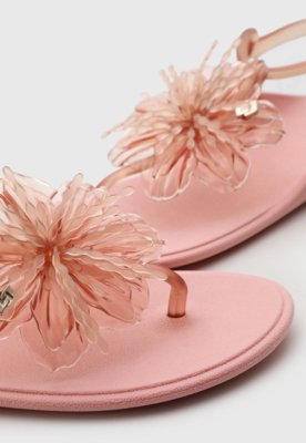 Rasteira Feminina Colcci Flor Rosa