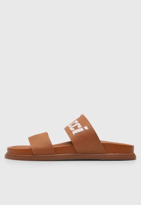 Rasteira Feminina Colcci Logo Caramelo