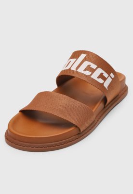 Rasteira Feminina Colcci Logo Caramelo