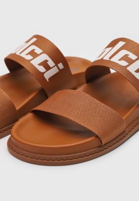 Rasteira Feminina Colcci Logo Caramelo