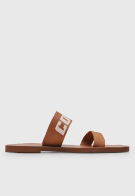 Rasteira Feminina Colcci Logo Marrom