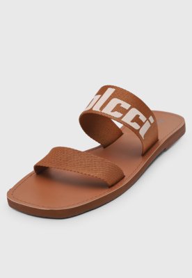 Rasteira Feminina Colcci Logo Marrom