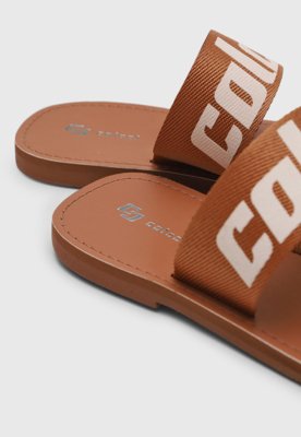 Rasteira Feminina Colcci Logo Marrom