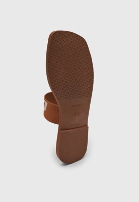 Rasteira Feminina Colcci Logo Marrom