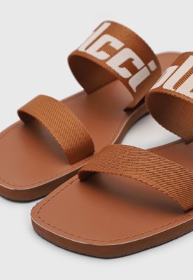 Rasteira Feminina Colcci Logo Marrom