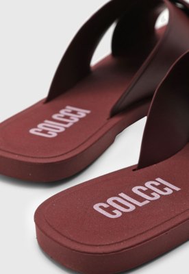 Rasteira Feminina Colcci Logo Vinho