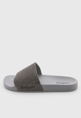 Rasteira Feminina Colcci Slide Pedraria Cinza