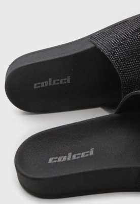 Rasteira Feminina Colcci Slide Tira Larga Preta