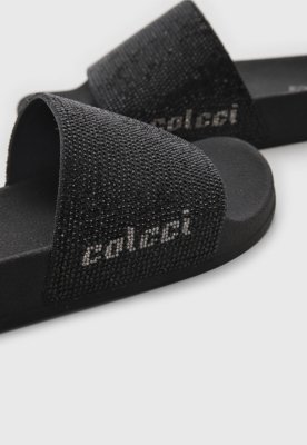 Rasteira Feminina Colcci Slide Tira Larga Preta