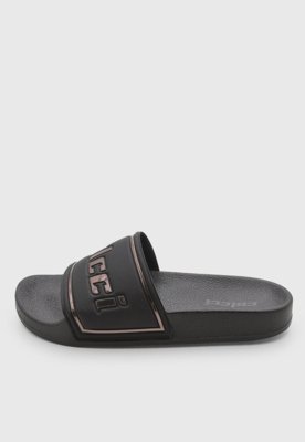 Rasteira Feminina Colcci Slide Tiras Largas Preta