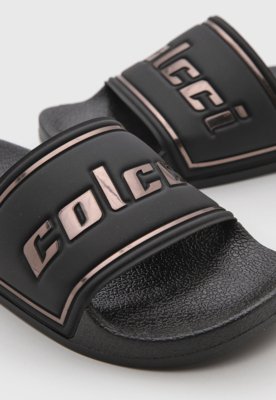 Rasteira Feminina Colcci Slide Tiras Largas Preta