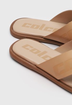 Rasteira Feminina Colcci Tiras Cruzadas Bege