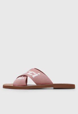 Rasteira Feminina Colcci Tiras Cruzadas Rosa