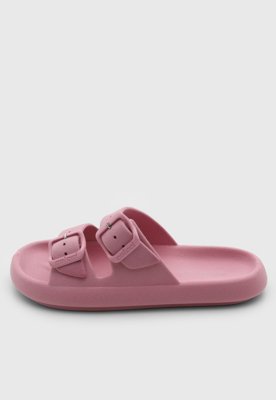 Rasteira Feminina Colcci Tiras Fivelas Rosa