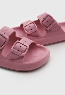 Rasteira Feminina Colcci Tiras Fivelas Rosa