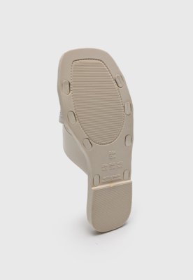 Rasteira Slide Colcci Logo Hotfix Off-White