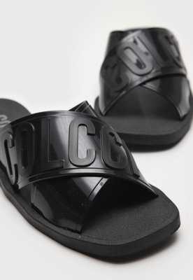 Rasteira Slide Colcci Logo Preta