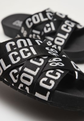 Rasteira Slide Colcci Logo Preta