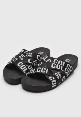 Rasteira Slide Colcci Logo Preta