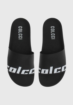 Rasteira Slide Colcci Logo Preta