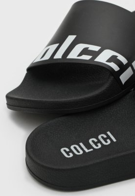 Rasteira Slide Colcci Logo Preta