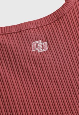 Regata Feminina Colcci Decote Quadrado Canelada Rosa
