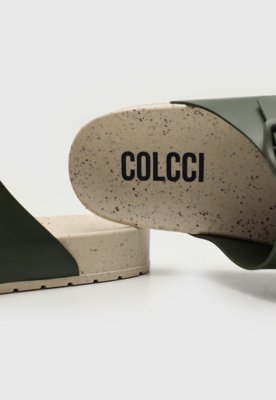 Sandália Slide Colcci Fivelas Verde