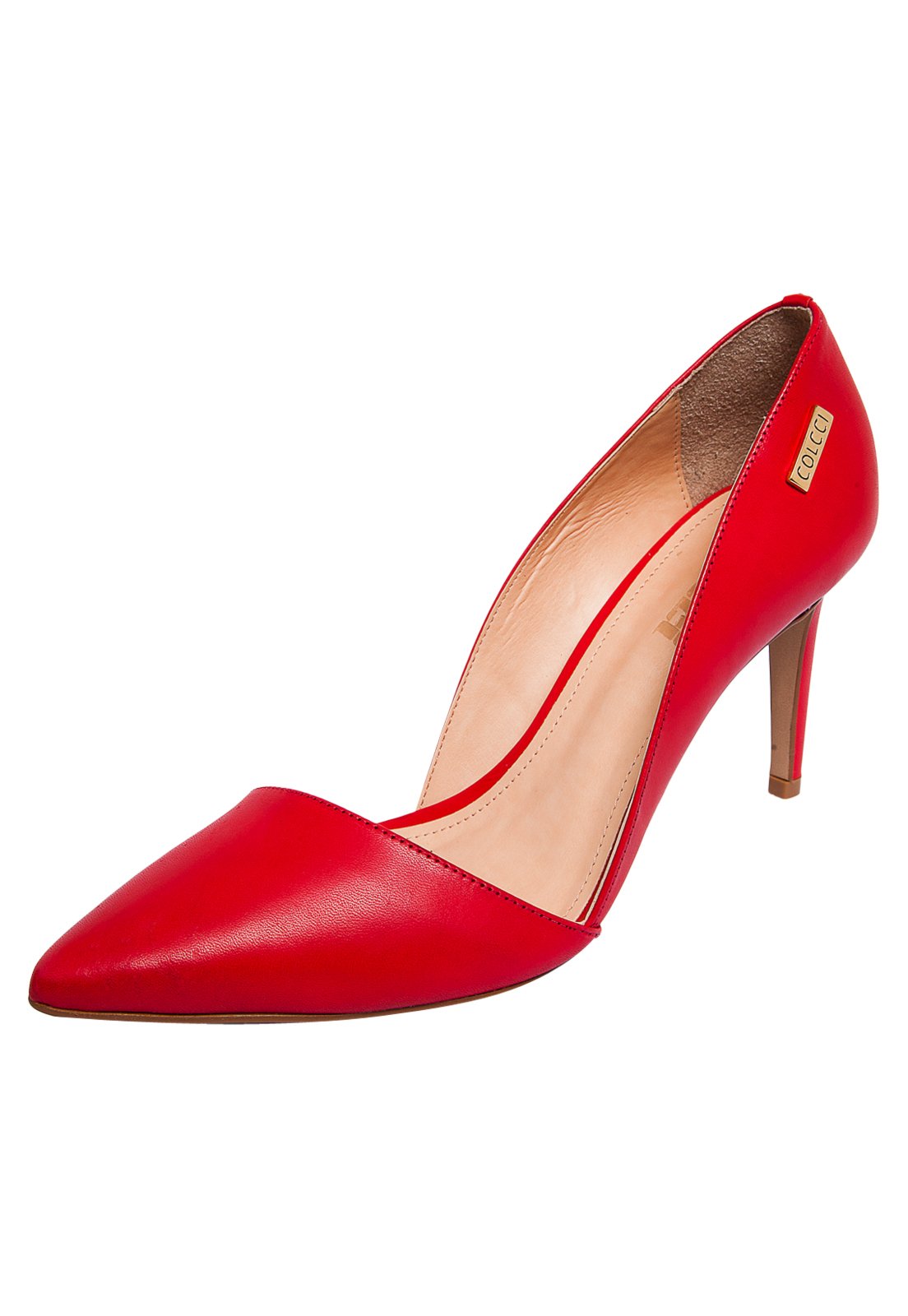 scarpin vermelho bico fino