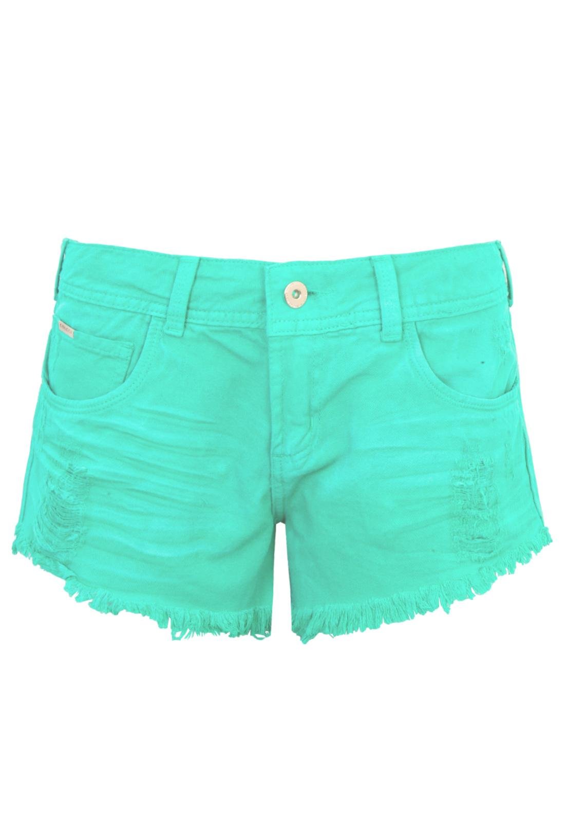 Short Jeans Colcci Rock Verde - Compre Agora