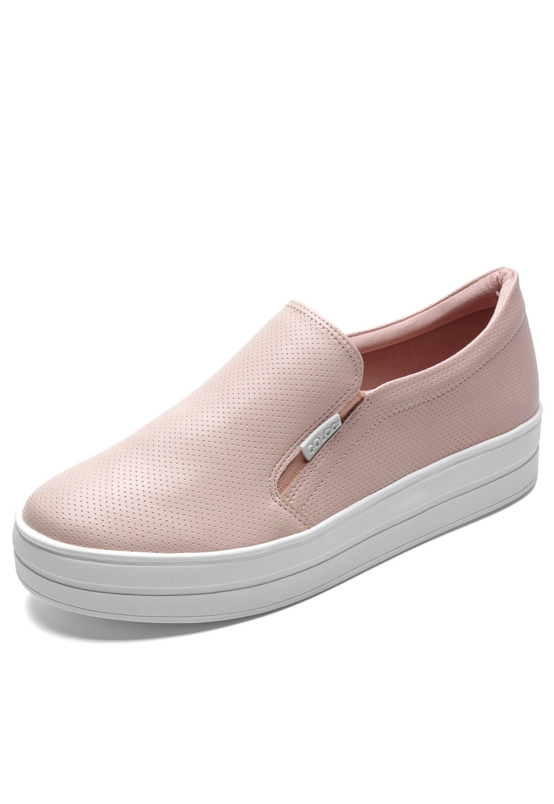 Slip On Flatform Colcci Liso Rosa Compre Agora Dafiti Brasil