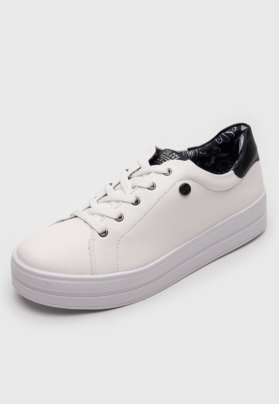 Tênis Flatform Dafiti Shoes Recortes Branco - Compre Agora